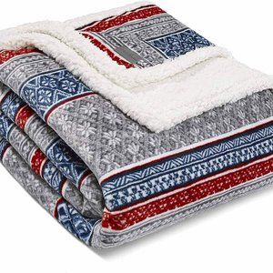 Eddie Bauer Shoreline Reversibl Sherpa Throw 60x70